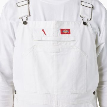 Dickies White Painter Bib Overalls