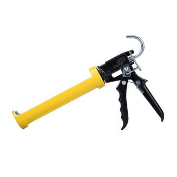 Dripless 10oz Rotating Barrel Smooth Rod HD Metal Caulk Gun w/18:1 Thrust Ratio