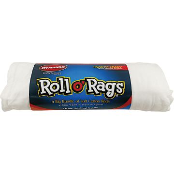 Dynamic 1Lb White Roll O' Rags (18 per Pack)