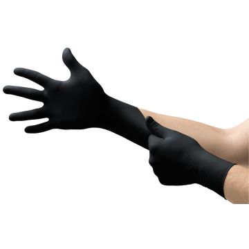 Microflex 6mil Midknight Black Powder Free Nitrile Gloves 100pk featured product image