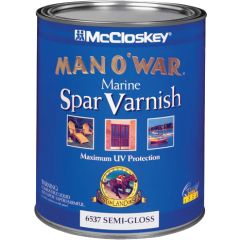 McCloskey 1Qt Semi-Gloss Man-O-War Spar Varnish (Low Odor)