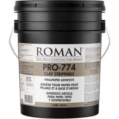Roman PRO-774 5gal Clay Based Strippable Wallpaper Adhesive