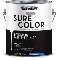 Rust-Oleum 1gal Black Eggshell SURE COLOR Interior Wall Paint