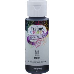 Testors Craft 2oz Black Matte Acrylic Paint