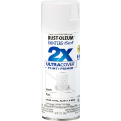 Rust-Oleum 12oz Flat White 2X Ultra Cover Painters Touch Spray Paint