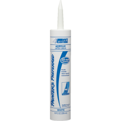 White Lightning 10oz White Painters Preferred Acrylic Latex Caulk Plastic Tube
