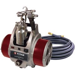 Titan Capspray 115 HVLP 6 Stage Sprayer w/Maxum Elite Gun plus 30' Hose w/5' Whip Hose & Gravity Cup