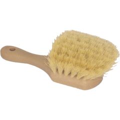 DQB 8" White Tampico Utility/Pot Scrub Brush Poly Handle