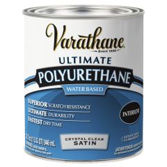 Varathane Qt Satin Crystal Clear Diamond Water-Based Interior Polyurethane