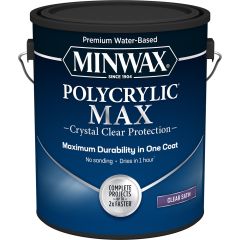 Minwax 1gal Satin Clear Polycrylic Max Water-Based Clear Finish