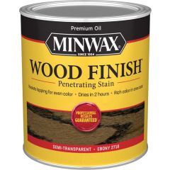 Minwax 1Qt Ebony 2718 Semi-Transparent Stain (High Performance)