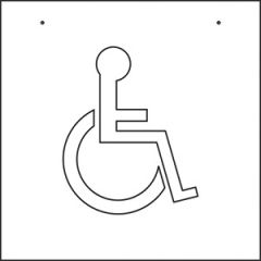 Hy-Ko 48" x 48" HD Plastic Reusable Handicapped Parking Lot Stencil
