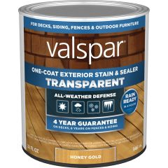 Valspar qt Honey Gold One-Coat Transparent Stain & Sealer