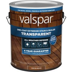 Valspar 1gal Canyon Brown One-Coat Transparent Stain & Sealer