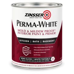 Zinsser 1Qt Semi-Gloss Interior Permawhite Mold & Mildew Proof Paint