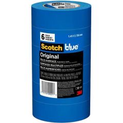 3M 1.41" x 60yd (36 mm) ScotchBlue Original Painters Tape 6pk