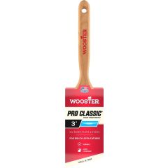 Wooster 3" Pro Classic Black China Firm Bristle Angle Sash Paint Brush
