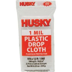Husky 9' x 12' 1mil Drop Cloth (Flat)