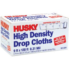 Husky 9' x 12' .31mil Perforated High Density Drop Cloth 10pk
