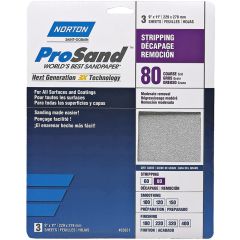 Norton 9" x 11" 80 ProSand Paper Sheets 3Pk