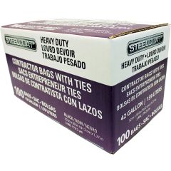 Petoskey 42gal 3mil Steelcoat Twist Tie Black Trash Bags 32X50 100pk
