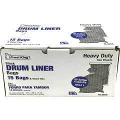 Frost King 3mil 55gal 36" x 56" Black Drum Liner (15ct)