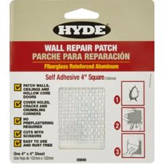 Hyde 4" x 4" Aluminum Self Adhesive Wall Patch