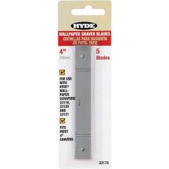 Hyde 4" Wall Wolf Wallpaper Replacement Shaver Blade For 33120 33110 & 33090 (5pk)