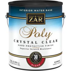 Zar 1gal Gloss Poly Crystal Clear Interior Water-Based Polyurethane