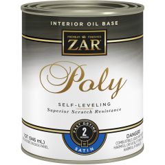 Zar 1Qt Satin Poly Self-Leveling Interior Oil-Based Polyurethane