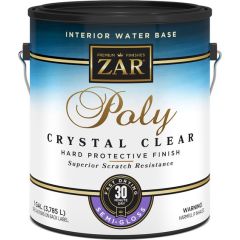 Zar 1G Semi-Gloss Poly Crystal Clear Interior Water-Based Polyurethane
