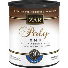 Zar 1Qt Satin Poly OMU Ultra Tough Interior Oil Modified Urethane
