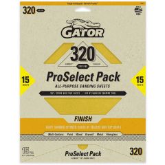 Gator 320 Grit 9" x 11" Premium Dry Sand Sheet-Finish 15pk