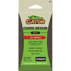 Gator Jumbo Sanding Sponge-All Purpose Med/Coarse 3 in. x 5 in. x 1 in. 