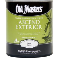 Old Masters 1Qt Satin Ascend Ext Water Based Clear Finish