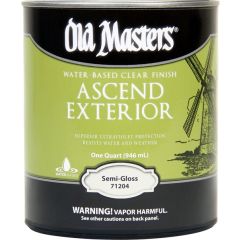 Old Masters 1Qt Semi-Gloss Ascend Ext Water Based Clear Finish