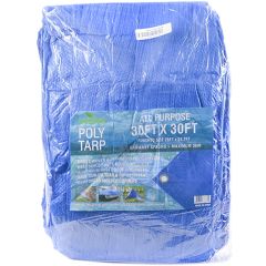 Evolve 30' x 30' 3.5mil All Purpose Blue Poly Tarp