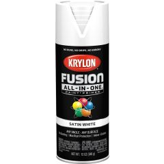 Krylon 12 oz. Satin White Fusion All-In-One Spray