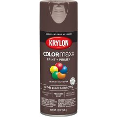 Krylon 12 oz. Gloss Leather Brown COLORmaxx Spray
