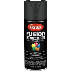 Krylon 12oz Flat Black Fusion All-In-One Spray Paint