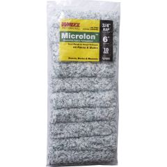 Whizz 6" Microlon 3/4" Nap Mini Roller Cover 10pk