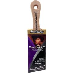 ArroWorthy 2" Rembrandt NYLYN Polyester Semi-Oval Tiny Trimmer Angle Sash Paint Brush