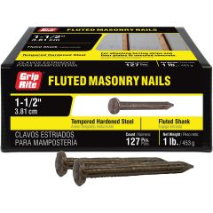 Grip-Rite 1lb 1-1/2" Fluted Masonry Nail