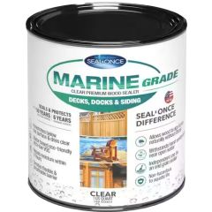 Seal-Once 1Qt Clear Marine Grade Premium Wood Sealer