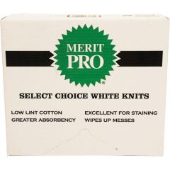 Merit Pro #10 8lb Green Label Box of Choice White Knit Rags
