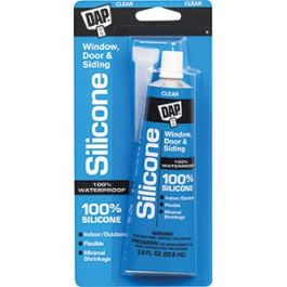 DAP 00753 2.8oz Clear 100% Silicone Window Door & Siding Sealant