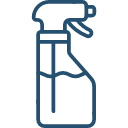 Spray bottle icon representing cleaning products.